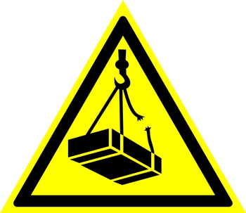 W06 опасно! возможно падение груза (пластик, 500х500 мм) - Знаки безопасности - Знаки и таблички для строительных площадок - Магазин охраны труда ИЗО Стиль